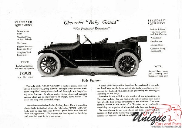 1916 Chevrolet Baby Grand Brochure Page 2